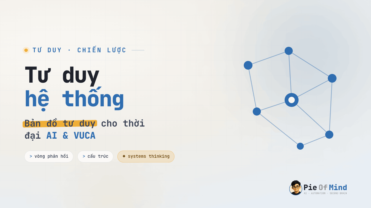 Ảnh bìa: Tư Duy Hệ Thống (Systems Thinking): Bản Đồ Tư Duy Cho Thời Đại AI Và Thế Giới VUCA