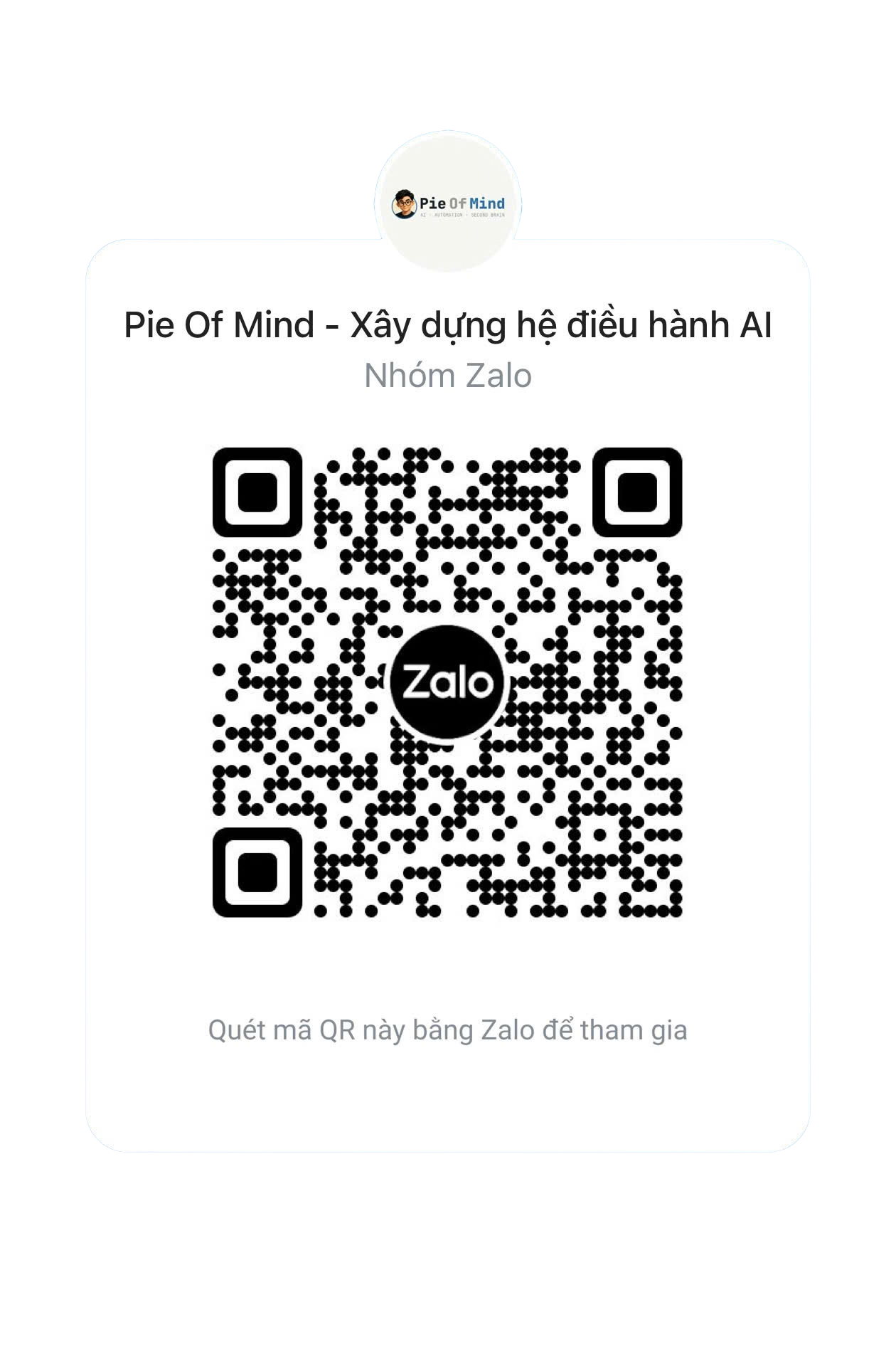 QR nhóm Zalo Pie Of Mind